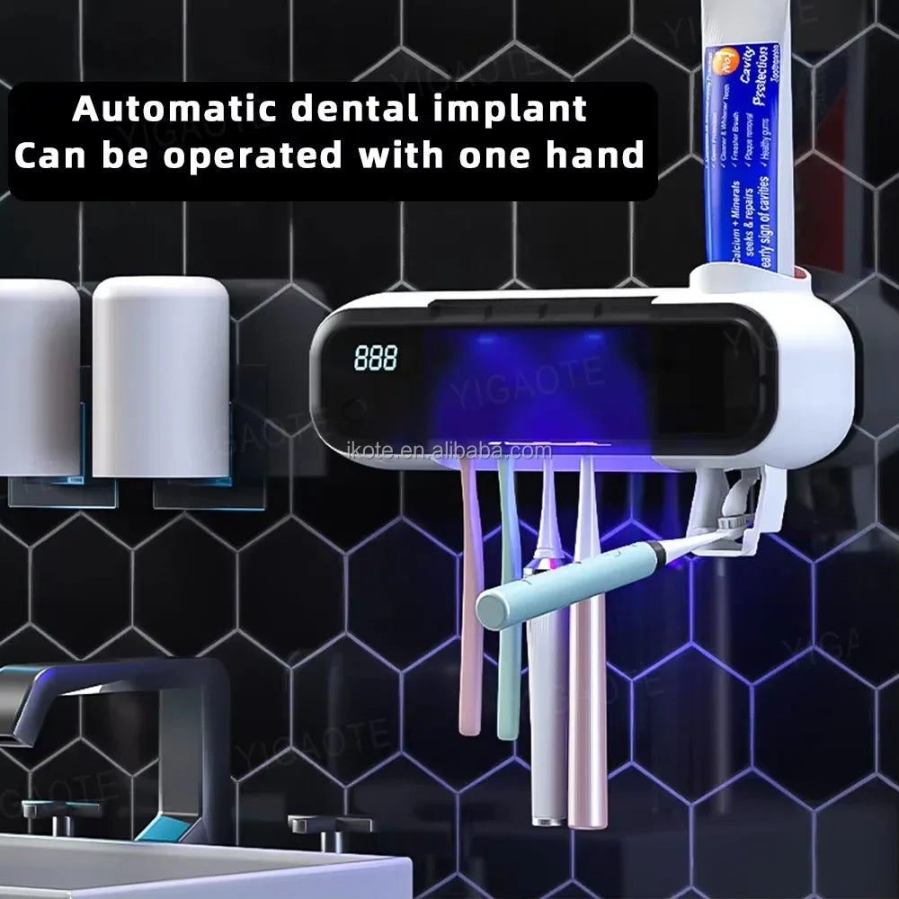 UV Sterilizing Toothbrush Holder & Dispenser