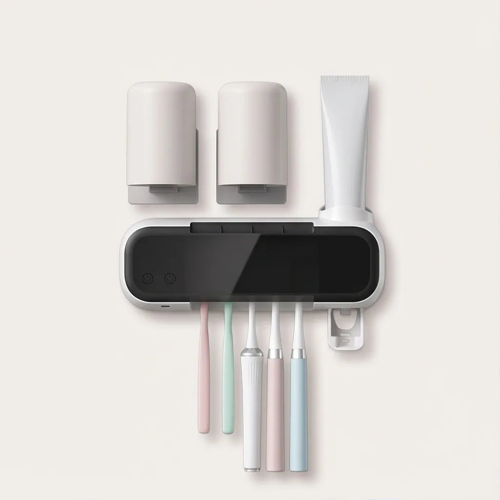 UV Sterilizing Toothbrush Holder & Dispenser